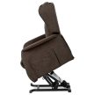 Electric Recliner Armchair Brown Fabric TV-1190 BR2