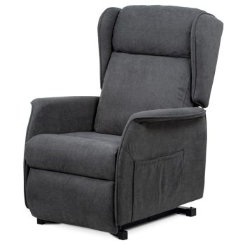 Electric Recliner Armchair Grey Fabric TV-1190 GREY2