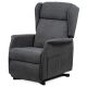 Electric Recliner Armchair Grey Fabric TV-1190 GREY2
