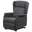 Electric Recliner Armchair Grey Fabric TV-1190 GREY2