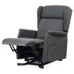 Electric Recliner Armchair Grey Fabric TV-1190 GREY2