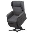 Electric Recliner Armchair Grey Fabric TV-1190 GREY2