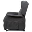 Electric Recliner Armchair Grey Fabric TV-1190 GREY2