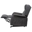 Electric Recliner Armchair Grey Fabric TV-1190 GREY2