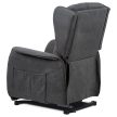 Electric Recliner Armchair Grey Fabric TV-1190 GREY2