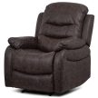 Recliner armchair TV-4086 brown vintage fabric
