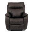 Recliner Armchair Coffee Brown Vintage Fabric TV-4092