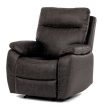 Recliner Armchair Coffee Brown Vintage Fabric TV-4092
