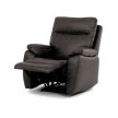 Recliner Armchair Coffee Brown Vintage Fabric TV-4092