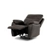 Recliner Armchair Coffee Brown Vintage Fabric TV-4092
