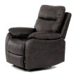 Recliner Armchair Coffee Brown Vintage Fabric TV-4092