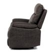 Recliner Armchair Coffee Brown Vintage Fabric TV-4092