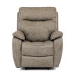 Recliner Armchair Beige Vintage Fabric TV-4092