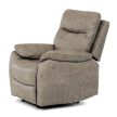 Recliner Armchair Beige Vintage Fabric TV-4092