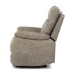 Recliner Armchair Beige Vintage Fabric TV-4092