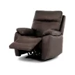 Relax fotel vezeték nélküli elektromos vezérléssel, barna vintage szövettel. BR3