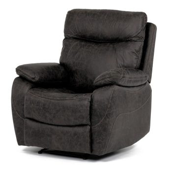 Electric Recliner Armchair Brown Vintage Fabric TV-4094