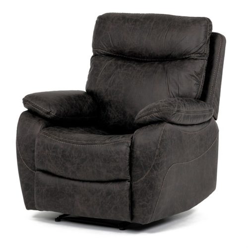 Electric Recliner Armchair Brown Vintage Fabric TV-4094