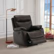 Electric Recliner Armchair Brown Vintage Fabric TV-4094