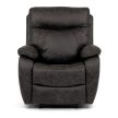 Electric Recliner Armchair Brown Vintage Fabric TV-4094