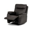 Electric Recliner Armchair Brown Vintage Fabric TV-4094