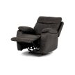 Electric Recliner Armchair Brown Vintage Fabric TV-4094