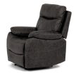 Electric Recliner Armchair Brown Vintage Fabric TV-4094