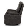 Electric Recliner Armchair Brown Vintage Fabric TV-4094