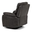 Electric Recliner Armchair Brown Vintage Fabric TV-4094