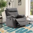 Vintage Grey Fabric Electric Recliner Armchair TV-4094