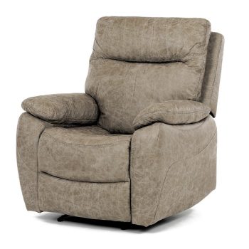   Electric Recliner Armchair Wireless Control Beige Vintage Fabric TV-4094