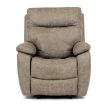 Electric Recliner Armchair Wireless Control Beige Vintage Fabric TV-4094