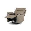 Electric Recliner Armchair Wireless Control Beige Vintage Fabric TV-4094