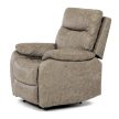 Electric Recliner Armchair Wireless Control Beige Vintage Fabric TV-4094