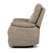 Electric Recliner Armchair Wireless Control Beige Vintage Fabric TV-4094