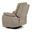 Electric Recliner Armchair Wireless Control Beige Vintage Fabric TV-4094