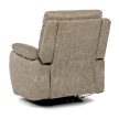 Electric Recliner Armchair Wireless Control Beige Vintage Fabric TV-4094