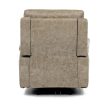Electric Recliner Armchair Wireless Control Beige Vintage Fabric TV-4094