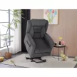 Relax fotel elektromos kábelvezérléssel, szürke szövetkárpittal.