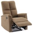 Recliner Armchair Brown Fabric TV-916