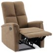 Recliner Armchair Brown Fabric TV-916