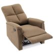Recliner Armchair Brown Fabric TV-916