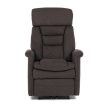 Electric Recliner Armchair Built-in Control Brown Fabric TV-925