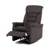 Electric Recliner Armchair Built-in Control Brown Fabric TV-925