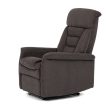 Electric Recliner Armchair Built-in Control Brown Fabric TV-925