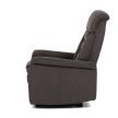 Electric Recliner Armchair Built-in Control Brown Fabric TV-925