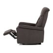 Electric Recliner Armchair Built-in Control Brown Fabric TV-925