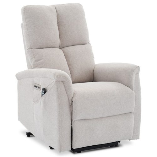 Electric Recliner Armchair Beige Fabric TV-929 CRM2