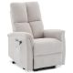 Electric Recliner Armchair Beige Fabric TV-929 CRM2