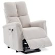 Electric Recliner Armchair Beige Fabric TV-929 CRM2